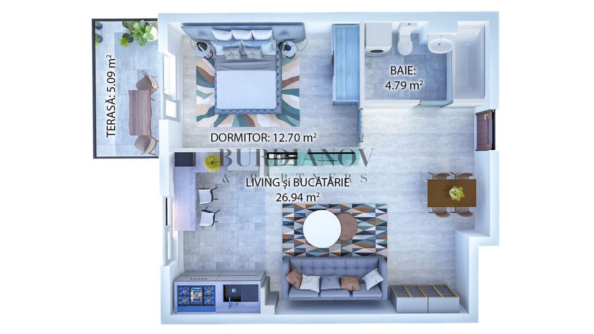 Apartament cu 2 camere  - Palladium Residence 1 - Metrou Nicolae Teclu - Poză 3