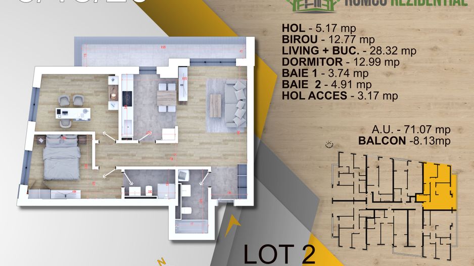 3 camere- panouri solare- individuale - Schiță 5