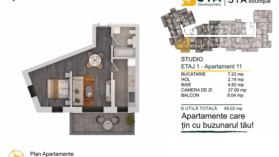 2 camere promo parcare gratis - Poză 4