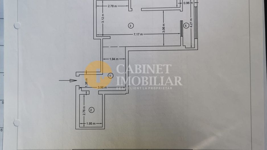2 CAMERE - ETAJ INTERMEDIAR - BLOC NOU - VALEA LUPULUI - Schiță 11