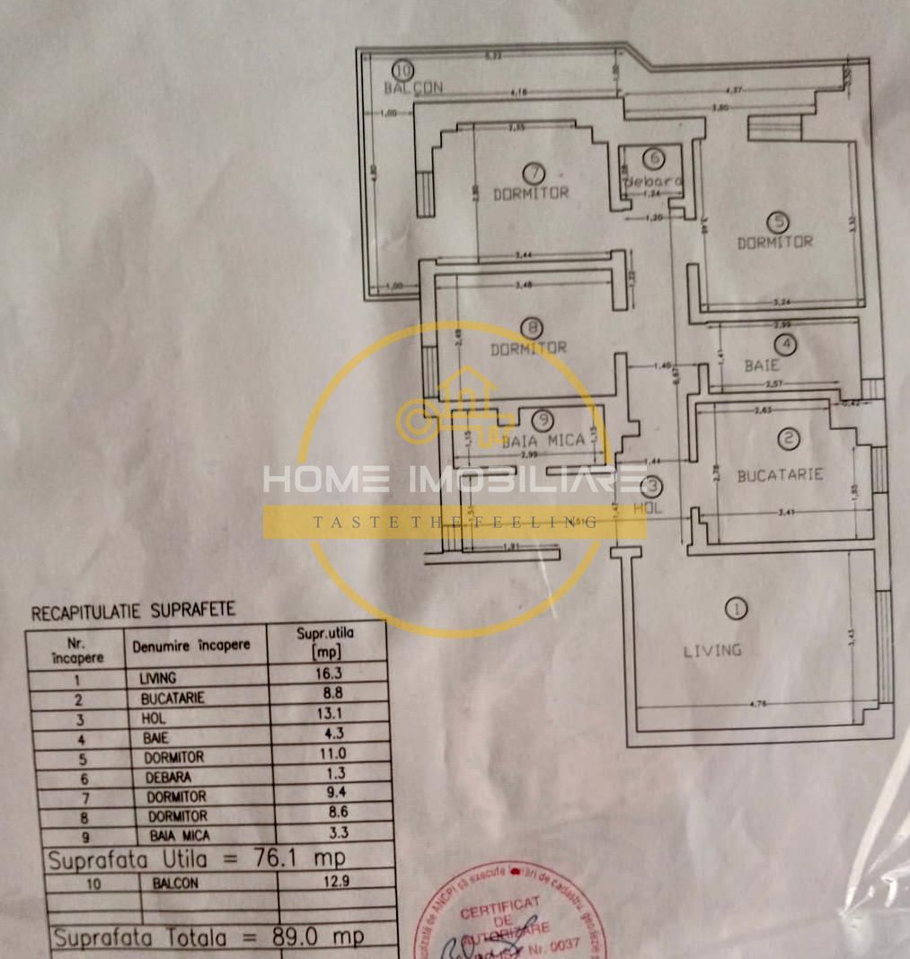 Apartament 4Camere-Decomandat/89mp/Bloc din 1984/Zona Pacurari! - Poză 9