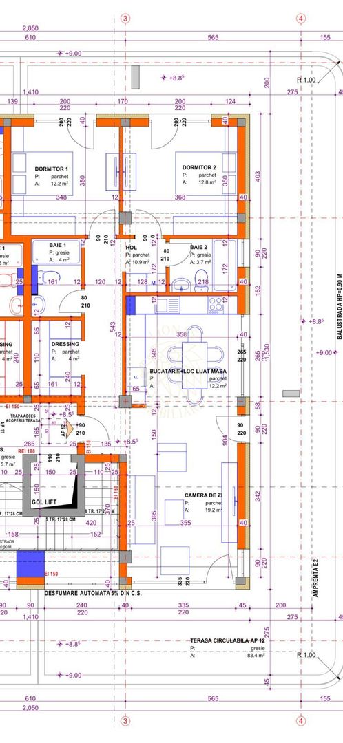 Penthouse de Lux 3 camere 79 mp+terasa 83 mp-ultrafinisat-Central - Poză 1