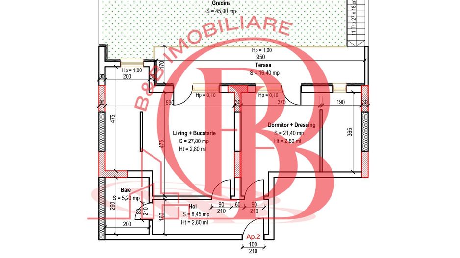 3 camere | Gradina Proprie | Metrou Nicolae Teclu | Pallady - Schiță 3