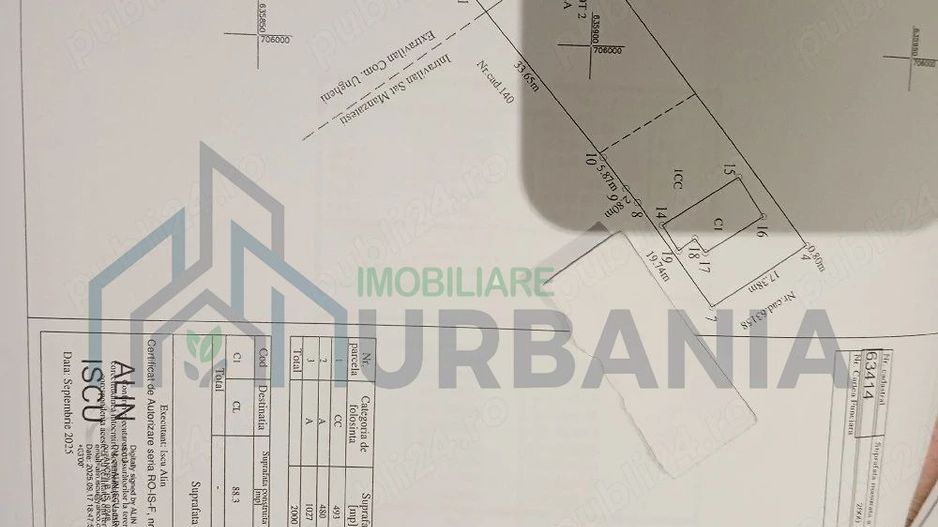 Terenuri de construcție în satul Mânzatesti, comuna Ungheni, Iași - 2 loturi de câte 2000 mp - Poză 3