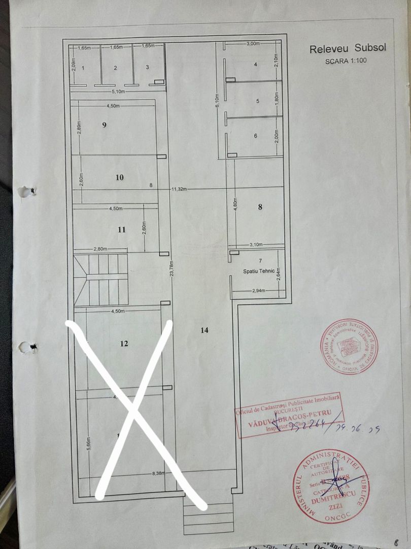 Spatiu subsol 227mp cu parcari subterane si boxe - Poză 10