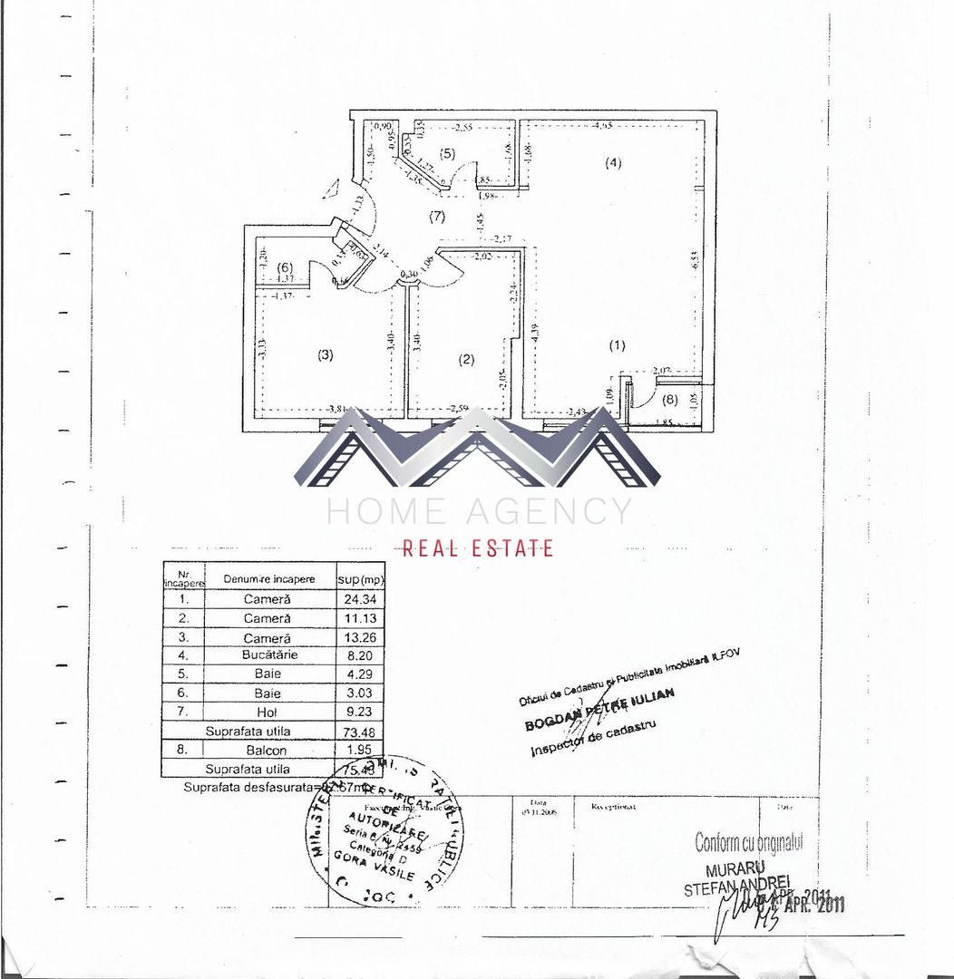 Apartament 3 camere Otopeni central | mobilat, utilat | lângă piață - Schiță 12