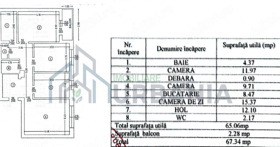 Apartament 3 camere de vanzare, Nicolina 1, Iasi - 65 mp utili, etaj 2/4 - Poză 1