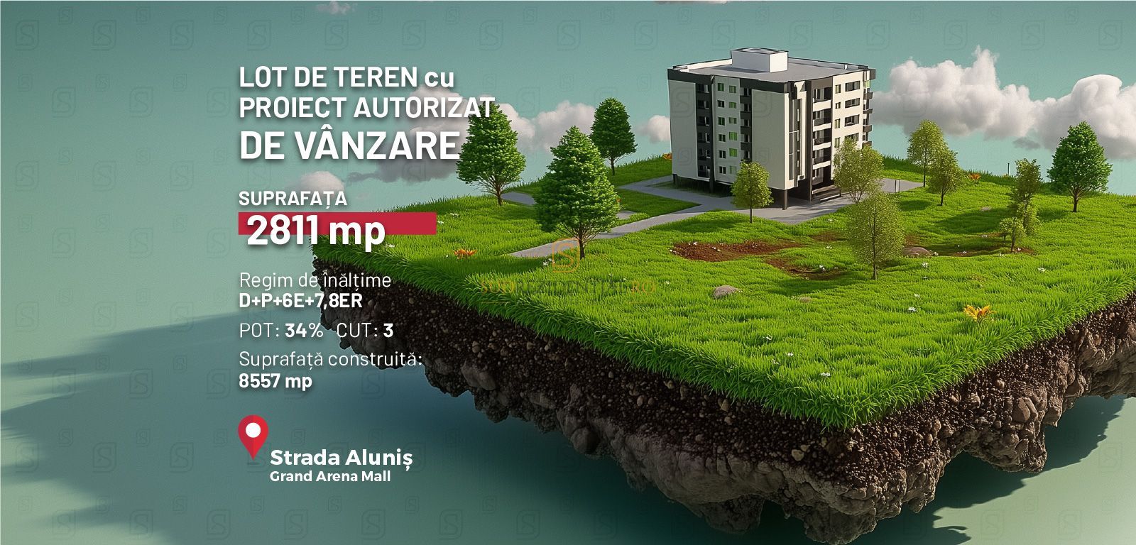 Teren cu autorizatie de constructie, D+P+6E+7ER+8ER, zona MEtalurgiei - Poză 2