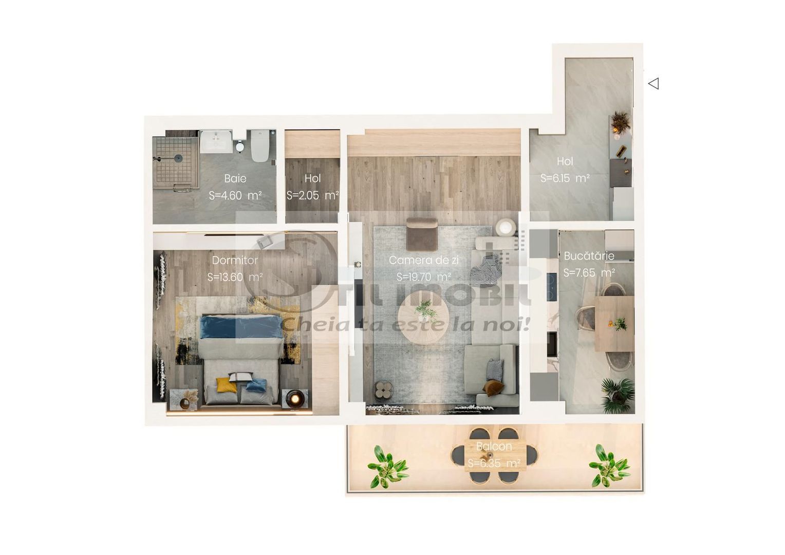 Apartament 2 camere 60mp  - Valea Lupului - Poză 1