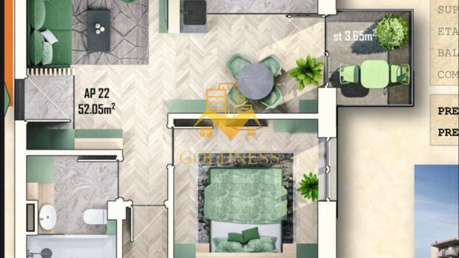 3 camere, premium, prima închiriere, parcare, bloc nou, Octavian Paler - Poză 12