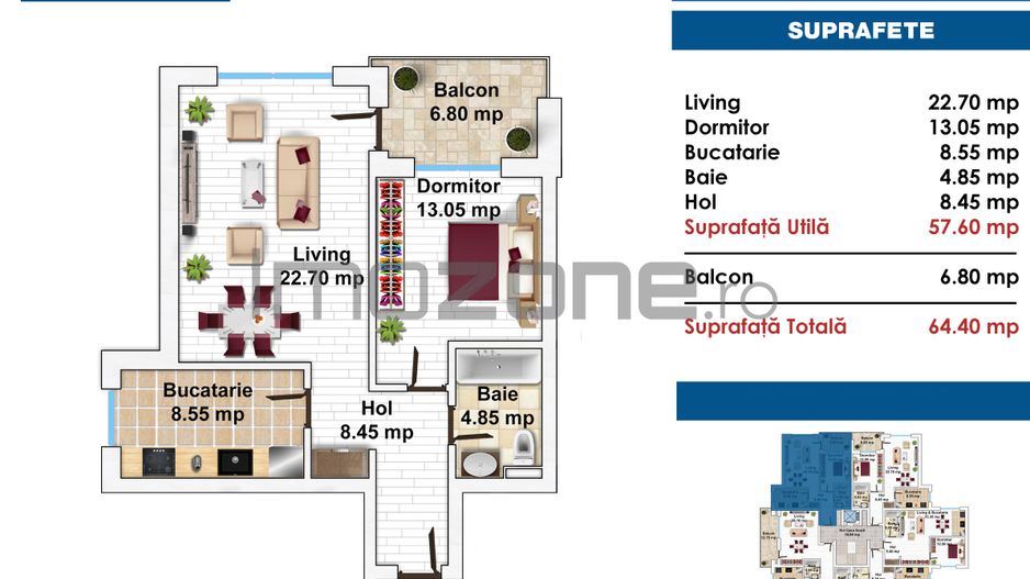 DRUMUL TABEREI - Bd.ul Timisoara, etajul 3, lift, centrala proprie, finisat - Poză 6