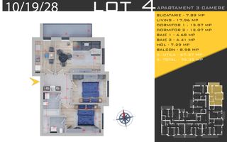 Apartament 3 camere-Finalizat-Theodor Pallady - Schiță 15