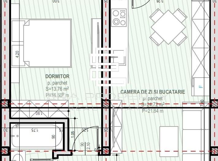 Apartament 2 camere 46 mp-etaj 1 -Șelimbăr, zona Unirii - Schiță 9