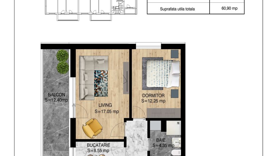 2 camere decomandat   Pallady Metrou Nicolae Teclu - Poză 10