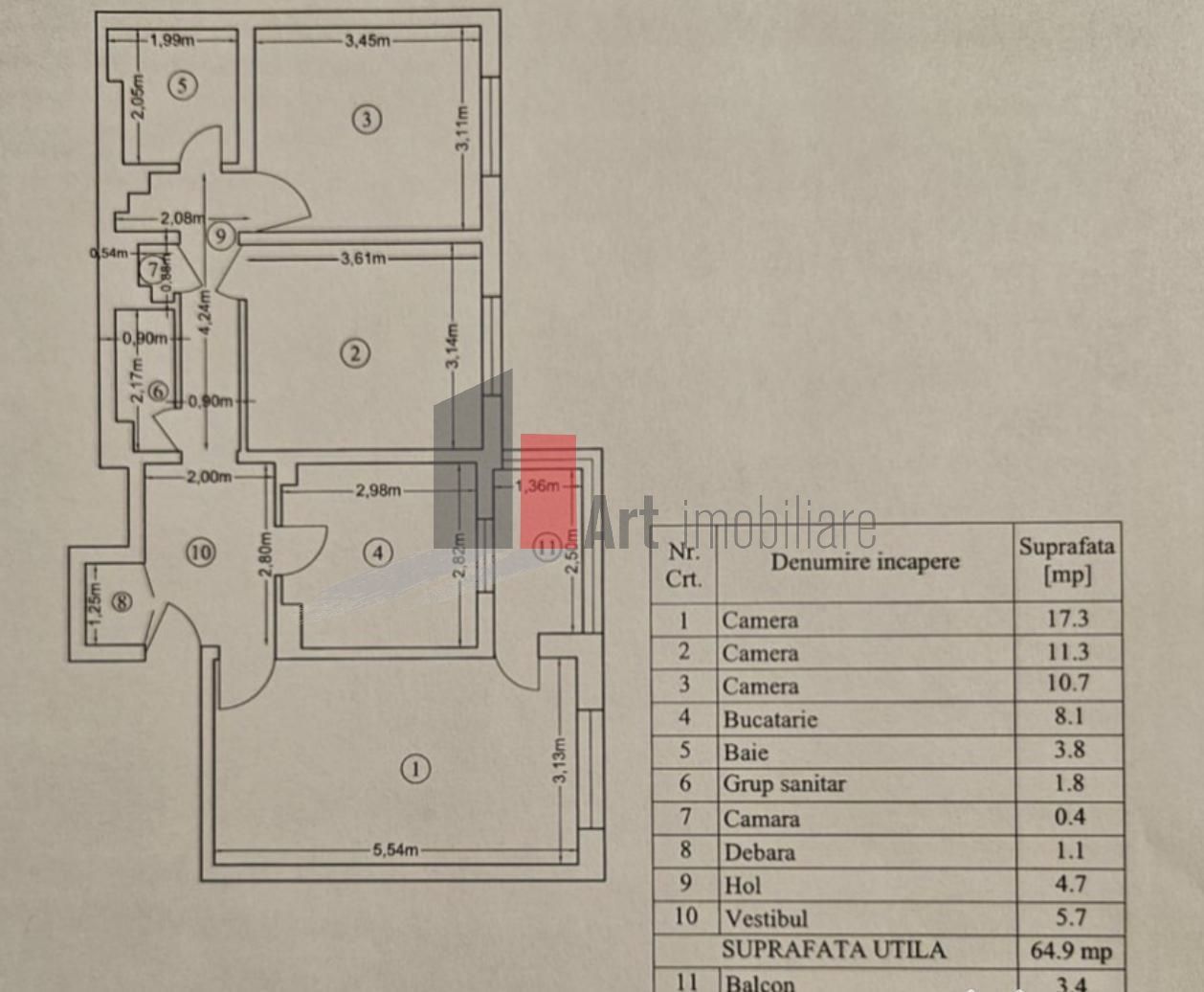 APARTAMENT 3 CAMERE STEFAN CEL MARE - DINAMO - Poză 7