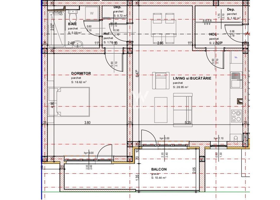 Apartament 2 camere si balcon - Selimbar, Sibiu - Schiță 11