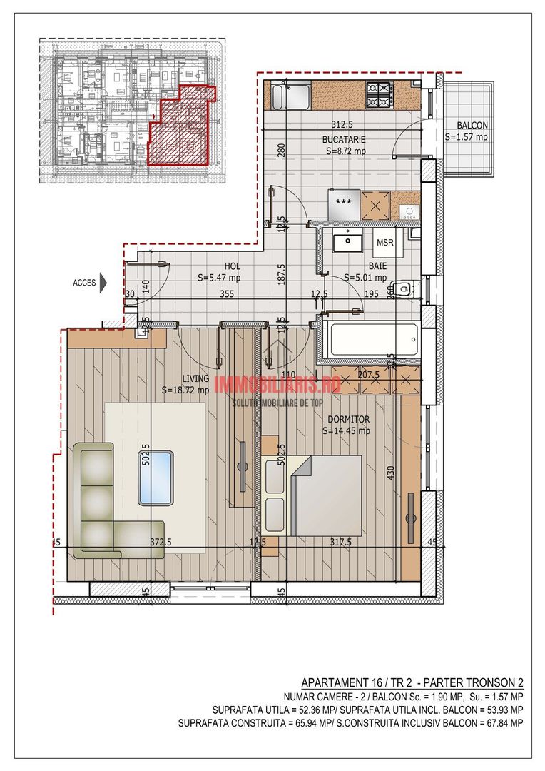 Nicolae Teclu metrou - Decomandat - Direct Dezvoltator - Schiță 2