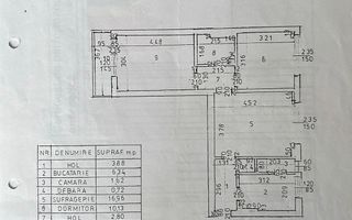 OPORTUNITATE | APARTAMENT 3 CAMERE | STEFAN CEL MARE OBOR | MOBILAT - Schiță 8