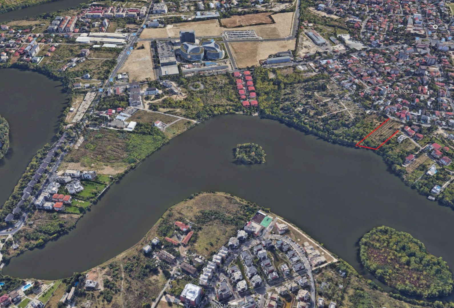 Teren 5963 mp deschidere lac Grivita 42 m cu deschidere la strazi 77 m - Poză 3