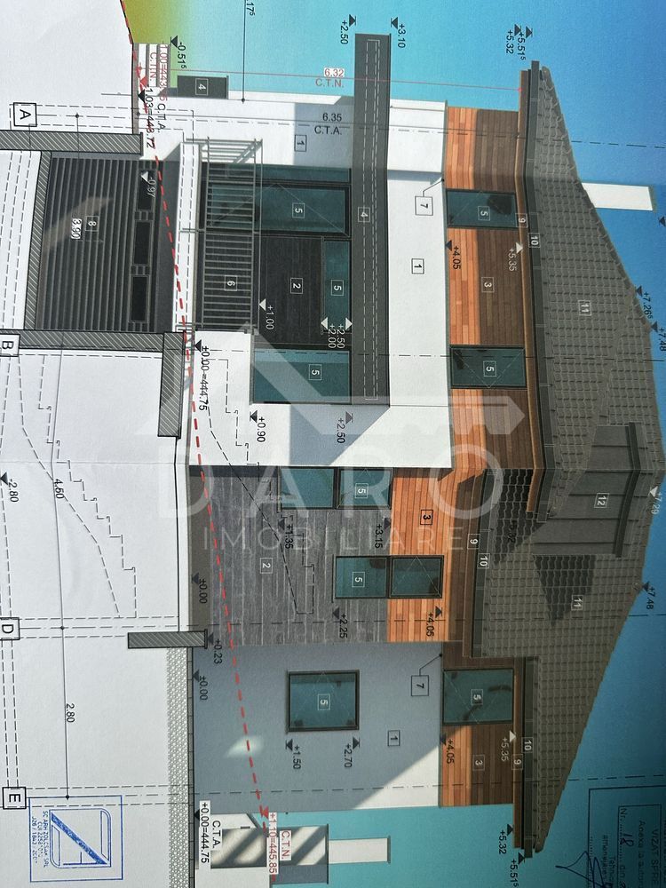 Teren 550 mp Platoul Cornesti cu autorizatie de construire casa - Poză 3