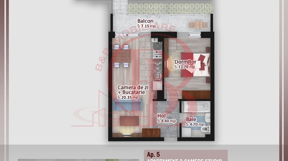 2 camere cu gradina proprie-7min STB Parcul Teilor-Pallady - Schiță 1