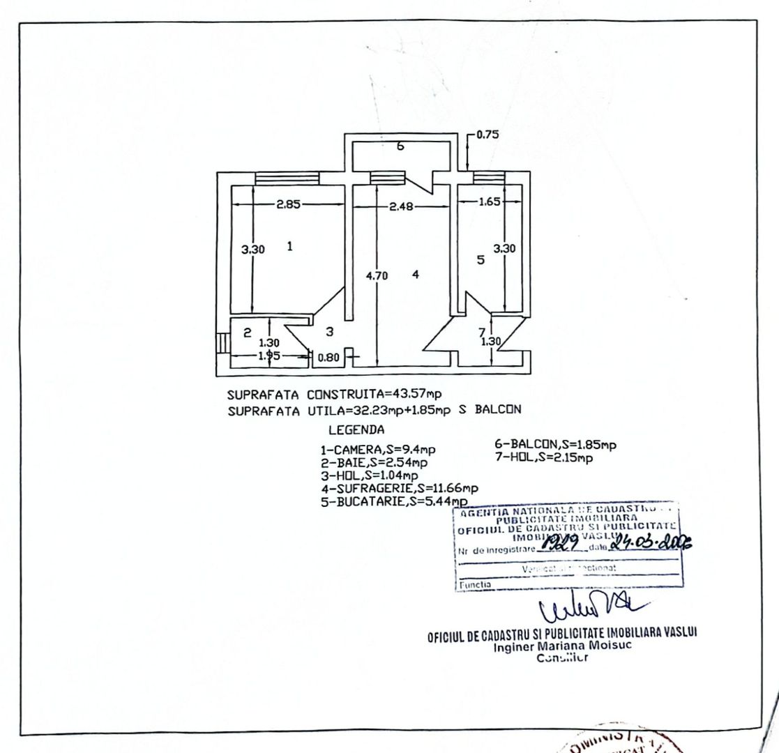 Apartament 2 camere, etaj 4, mobilat și utilat, VASLUI - zona CONFECȚII; - Poză 7