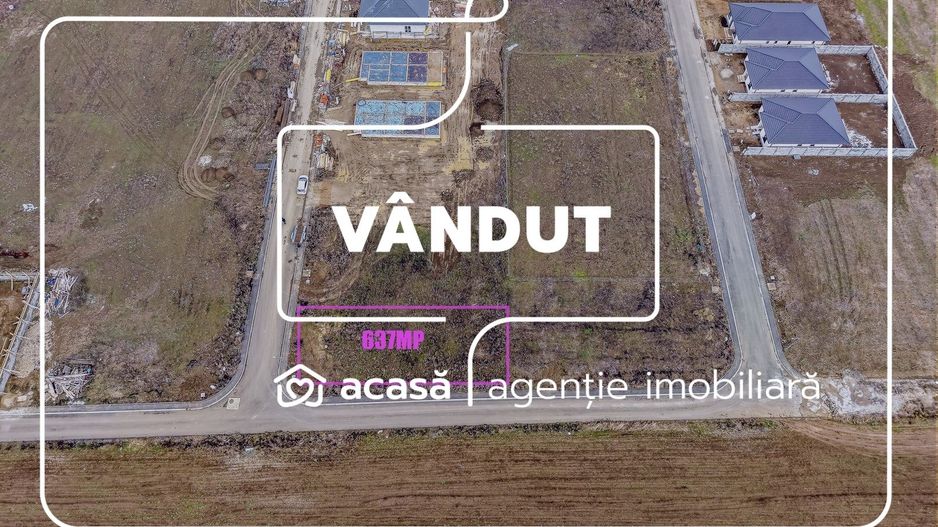 VÂNDUT - Teren 637 mp | 2 fronturi stradale | Cartier Via Carmina - Poză 1