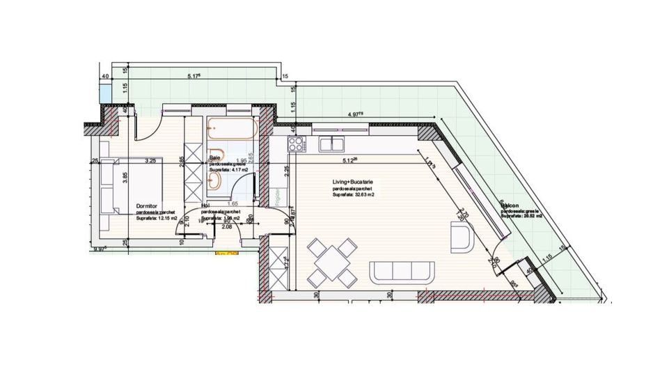 Apartament in bloc nou cu loc de parcare - Schiță 13