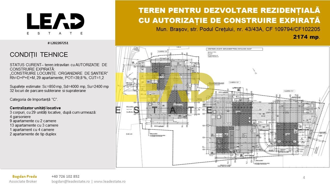 TEREN PENTRU DEZVOLTARE REZIDENȚIALĂ DE LUX CU AUTORIZAȚIE EXPIRATĂ - Poză 4