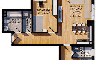 Dezvoltator | Apartament 3 Camere | 68 mp | 2 Bai | Zona Eroilor - Poză 7