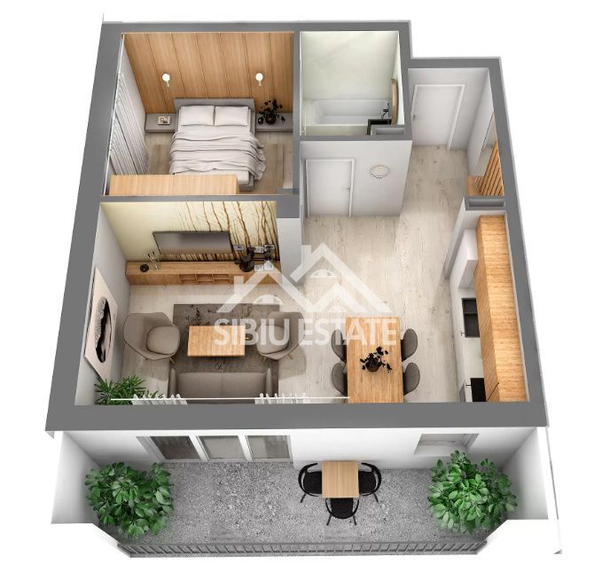 Apartament 2 camere modern, cu balcon spatios si loc de parcare inclus - Poză 1