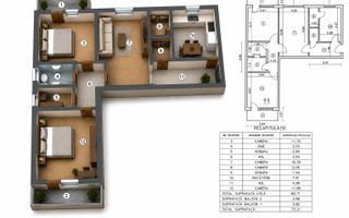 Apartament de vânzare, zona PODU ROȘ, 3 camere, semidecomandat, etaj 1 - Poză 1