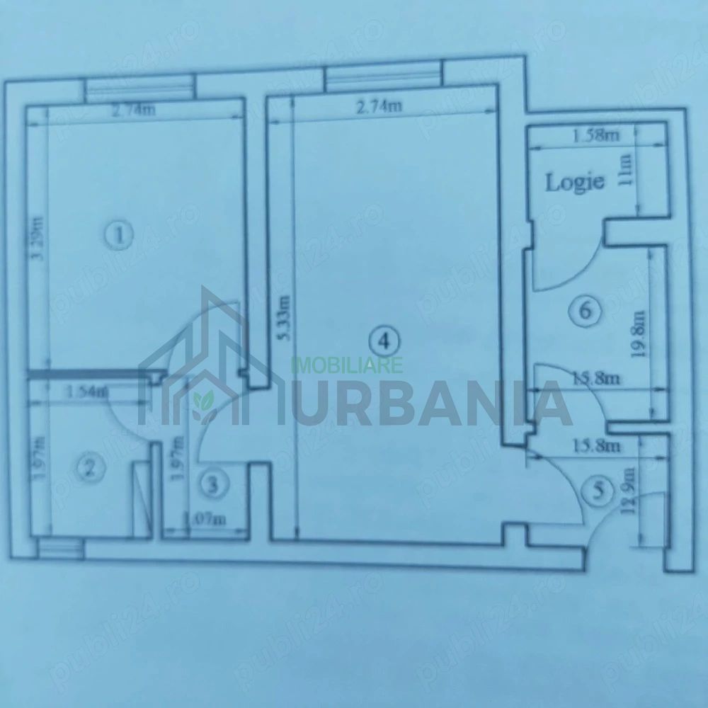 Apartament 2 camere, 37 m², zona Podu Roș Primăverii, Iași – 69.000 euro - Poză 1