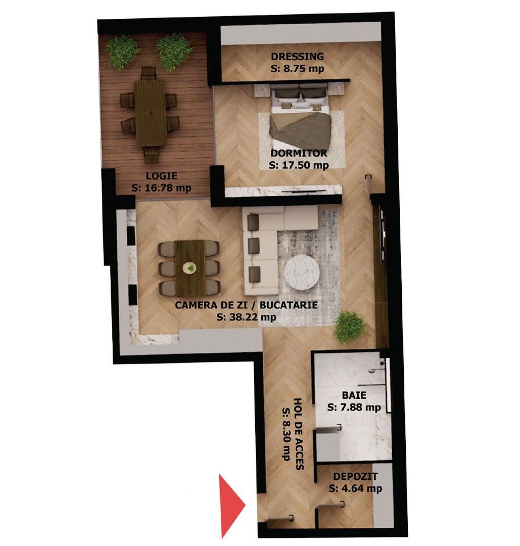 Apartament nou, 2 camere, 212 500 Euro. Comision 0. - Poză 1
