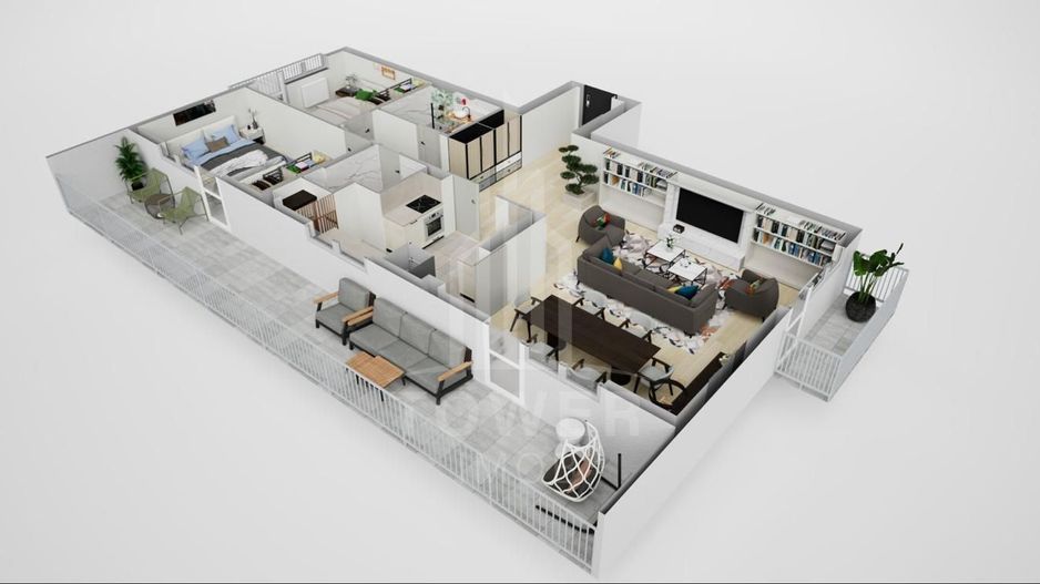 Apartament spațios de 4 camere, 114 mp utili + 3 terase – Hipodrom 3! - Poză 24