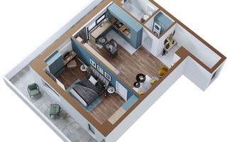 Apartament 2 camere, tip 4A, 4B, 5A, 5B - Copou Garden Residence - Poză 3