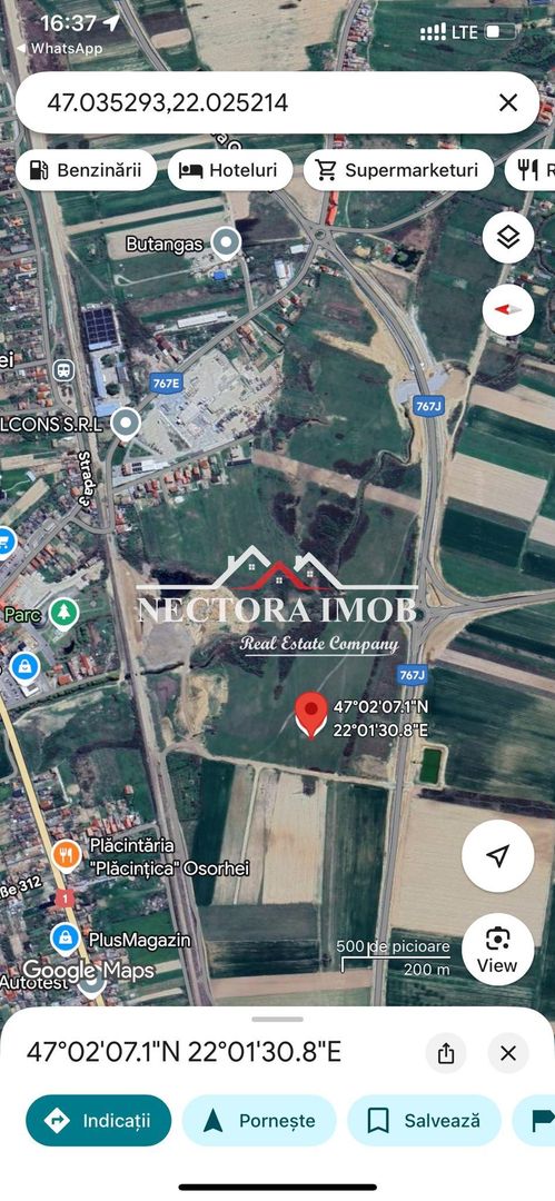 NECTORA IMOB-Teren Zona Osorhei, 5500 mp, 21 ml Front, 210 ml adancime - Poză 5