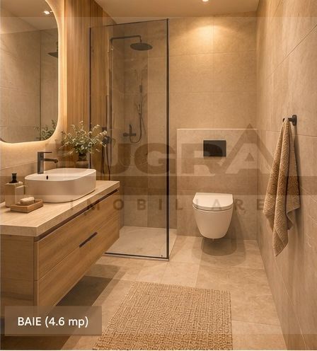 Apartament 2 camere, bloc nou, 52mp, terasa de 27mp, zona Golden Tulip - Poză 5