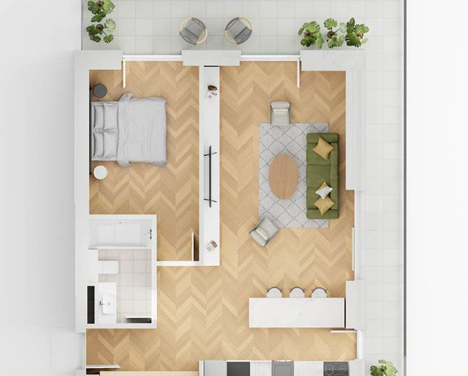 apartament 2 camera lakefield B3 - Schiță 1