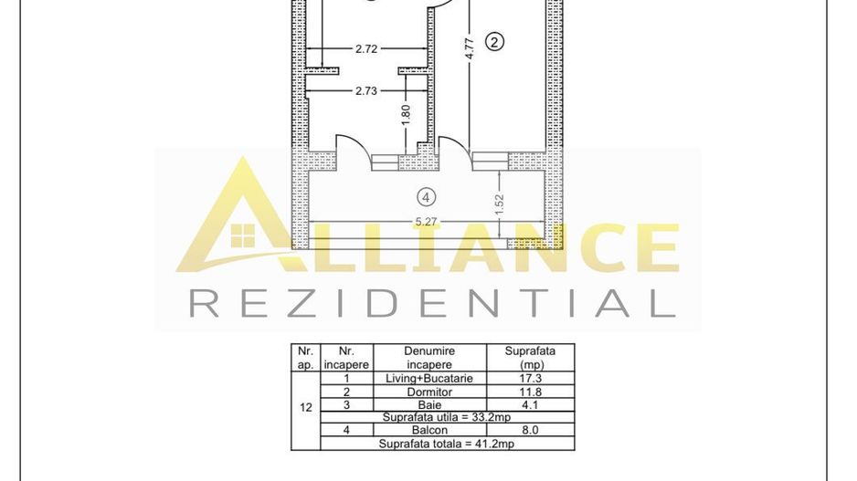 Apartament 2 camere tip studio - Poză 1