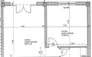 Apartament cu 2 camere mobilat la etajul 1 in Giroc langa ESO. - Schiță 10
