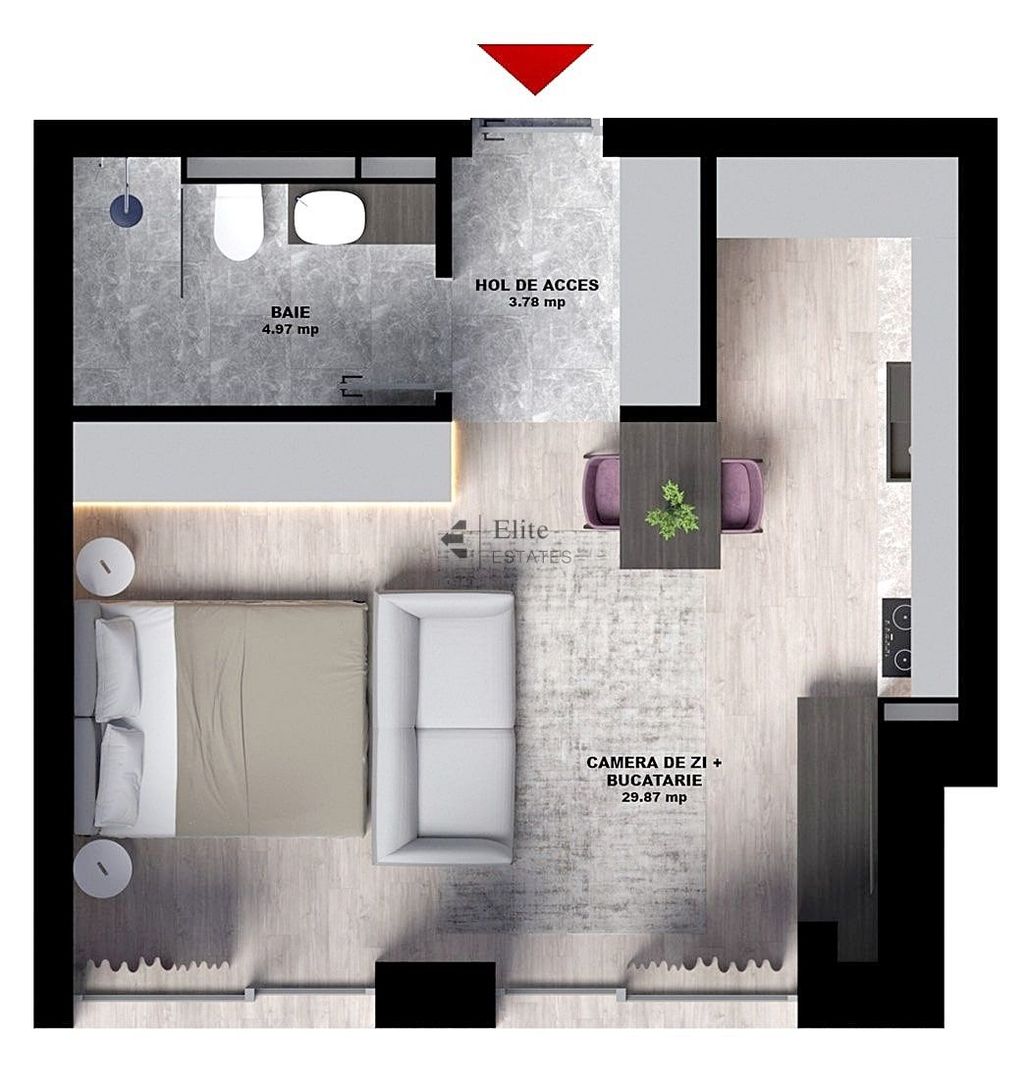 Apartament 1 camera ultracentral în Oradea - Bloc nZeb - Poză 2