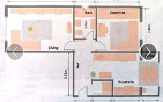 Apartament cu 2 camere decomandate in Zorilor - Schiță 7