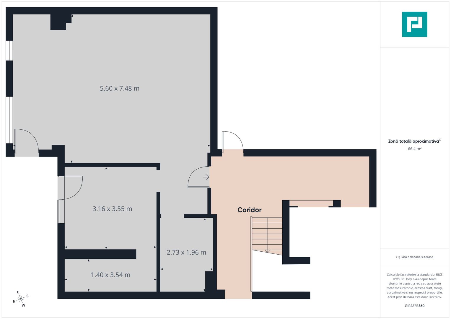 Apartament 2 camere, Iosia, 66.28.mp - Poză 3