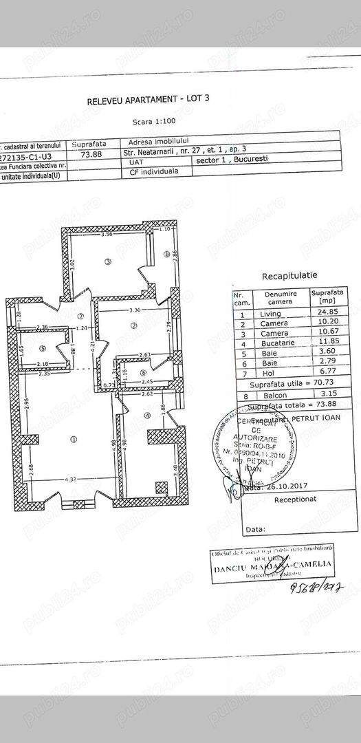 Vand ap. 3 camere Metrou Jiului - Poză 6