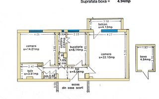 2 camere decomandat, 67 mp – Inel 2 Primo | Mobilat, parcare, boxa - Schiță 15