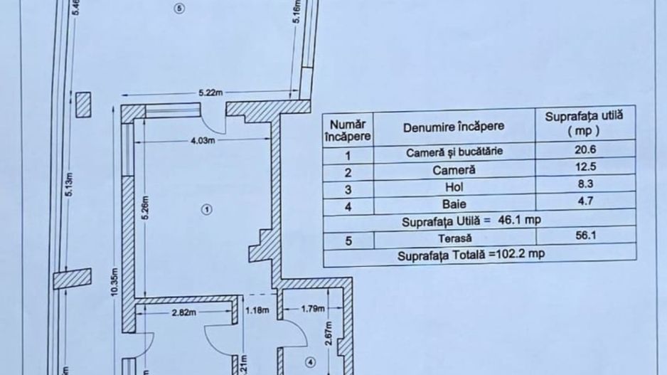 FERDINAND - Veris Residence | 2 camere + terasa 56mp bloc 2022 - Schiță 26