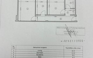 Apartament 2 camere decomandat, mobilat si utilat,  Drumul Binelui - Schiță 8