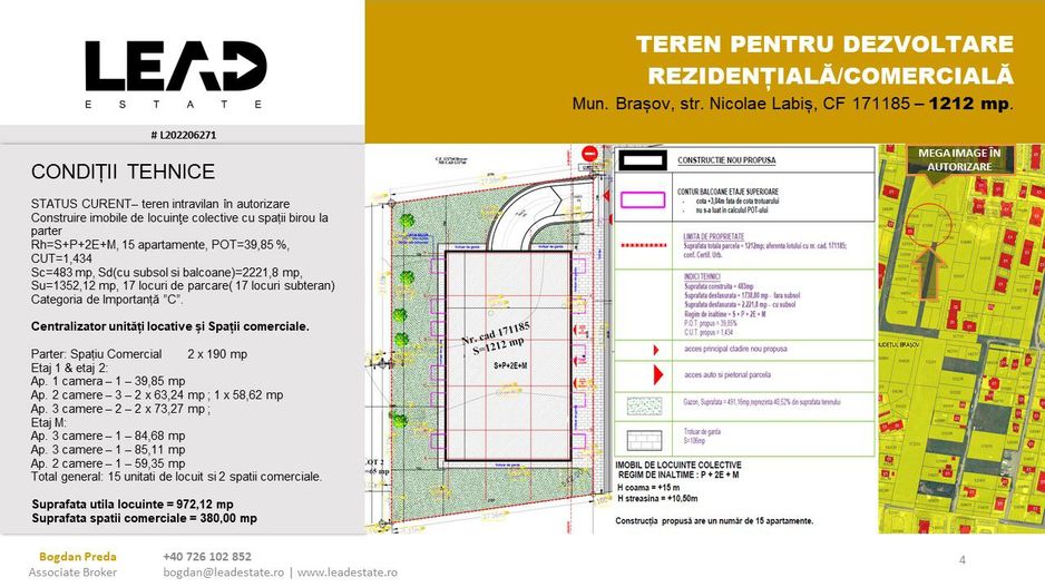 OPORTUNITATE INVESTITIE TEREN LOCUINTE COLECTIVE si SPATII COMERCIALE - Poză 4