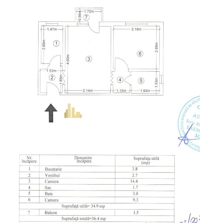 Vanzare Apartament cu 2 Camere Piata Progresul - Poză 12